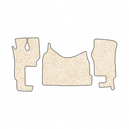 48-Коврики ворсовые MERCEDES ACTROS ЕВРО-5 (2007) МР2-МР3 -(ABTC 3 коврика. АТ) (Фортуна (Бежевый) кант Серый)