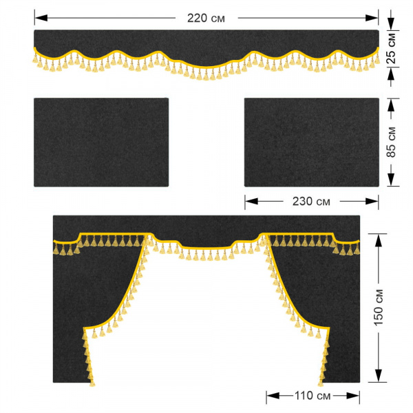 Комплект автоштор для MAN TGA