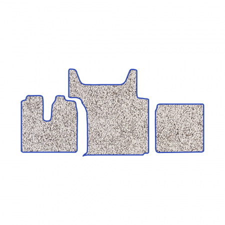 105/1 (хол-к)-Коврики ворсовые Sitrak G7/C7H -(АВС 3 коврика. МТ) (Фортуна (Серый) кант Синий)