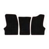 55-Коврики ворсовые ГАЗЕЛЬ -(АВС 3 коврика. МТ) (UPP-6 (Черный) кант Коричневый)