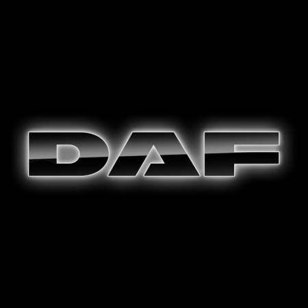 Буквы SDP (пластик) черный на капот DAF 106 (535х90) (Белый)