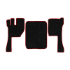 12-Коврики ворсовые VOLVO FH после 2009г -(АВС 3 коврика. МТ) (UPP-6 (Черный) кант Красный)