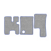 39-Коврики ворсовые MAZ EURO 3 -(АВС 3 коврика. МТ) (UPP-8 (Серый) кант Синий)
