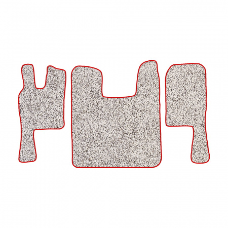 67-Коврики ворсовые SCANIA 124 (после 2010г) -(ABTC 3 коврика. АТ) (Фортуна (Серый) кант Красный)