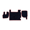 03-Коврики ворсовые RENAULT PREMIUM до 2005 -(АВС 3 коврика. МТ) (Карлайт (Синий) кант Красный)