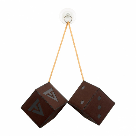 Кубики кожаные на присоске (8х8см) VITA TRUCK (DakotaBrown+АликСерый)