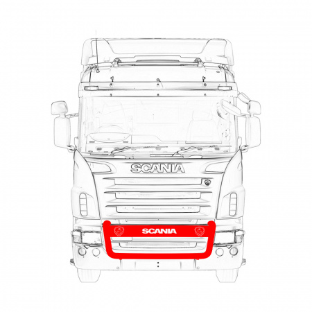 Кенгурятник с надписью для SCANIA 5 серии S018