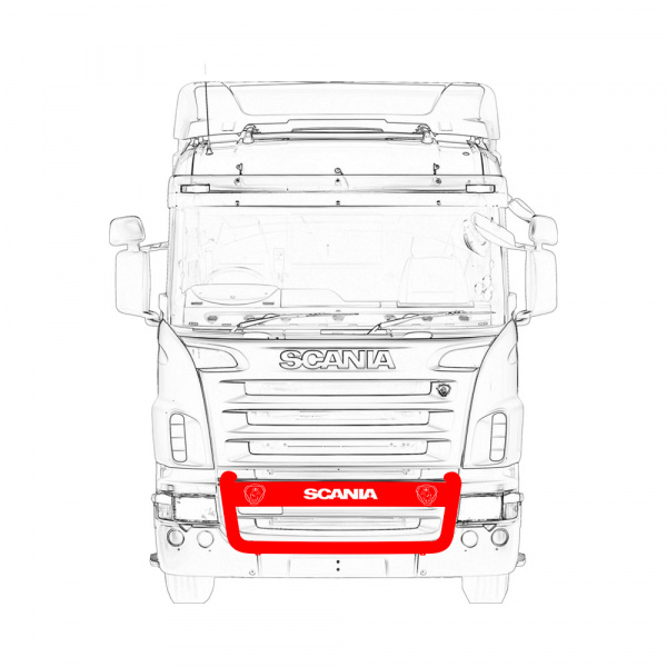 Кенгурятник с надписью для SCANIA 5 серии S018