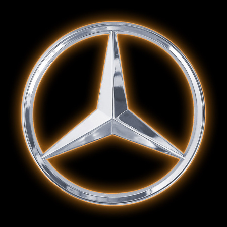 Буквы SDT вставка эмблема MERCEDES ACTROS MP3 от 2008 (Ø300) ( Подсветка  Оранжевый)