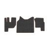 74-Коврики ворсовые RENAULT серия. Т 2014 г. -(ABTC 3 коврика. АТ) (UPP-8 (Графит) кант Коричневый)