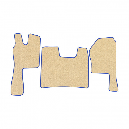 21-Коврики ворсовые SCANIA R  -(ABTC 3 коврика. АТ) (UPP-6 (Бежевый) кант Синий)