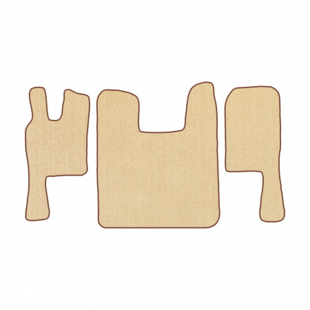 67-Коврики ворсовые SCANIA 124 (после 2010г) -(ABTC 3 коврика. АТ) (UPP-6 (Бежевый) кант Коричневый)