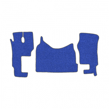 48-Коврики ворсовые MERCEDES ACTROS ЕВРО-5 (2007) МР2-МР3 -(ABTC 3 коврика. АТ) (UPP-8 (Синий) кант Серый)