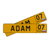 Автомобильный сувенирный номер ADAM 07