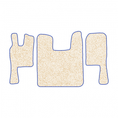 67-Коврики ворсовые SCANIA 124 (после 2010г) -(ABTC 3 коврика. АТ) (Фортуна (Бежевый) кант Синий)