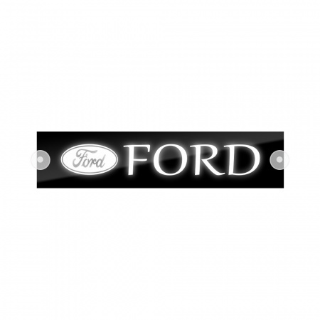Табличка светодиодная 10*50 Лобовое (12v) (FORD белая)