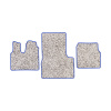 37-Коврики ворсовые MAN TGS -(АВС 3 коврика. МТ) (Фортуна (Серый) кант Синий)