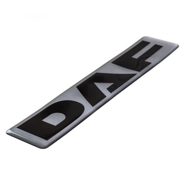 Объемная наклейка VT DAF (200х40мм, серая)