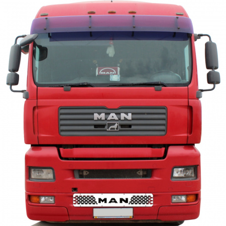 Накладки из нержавеющей стали на бампер MAN TGA (узк. кабина, от 2008г.в) NKN-92