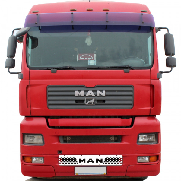 Накладки из нержавеющей стали на бампер MAN TGA (узк. кабина, от 2008г.в) NKN-92