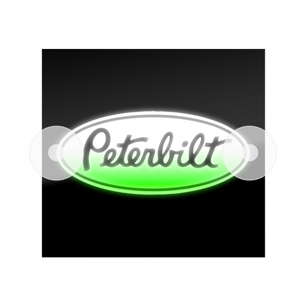 Табличка светодиодная 14x15 (бело-зеленая) на лобовое стекло (24v)