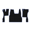 96-Коврики ворсовые SCANIA S  -(ABTC 3 коврика. АТ) (UPP-8 (Черный) кант Синий)