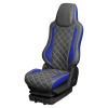 108 Чехлы Люкс FORD CARGO  (1 ремень) 2 выс.сид. (ПремиумСиний+ПремиумСерый)