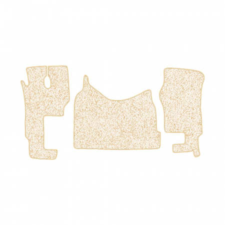 48-Коврики ворсовые MERCEDES ACTROS ЕВРО-5 (2007) МР2-МР3 -(ABTC 3 коврика. АТ) (Фортуна (Бежевый) кант Бежевый)