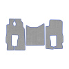 83/1-Коврики ворсовые Mercedes Actros MP3 MS от 2004г. (2пневмо) -(ABTC 3 коврика. АТ) (UPP-6 (Серый) кант Синий)