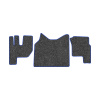 74-Коврики ворсовые RENAULT серия. Т 2014 г. -(ABTC 3 коврика. АТ) (UPP-3 (Серый) кант Синий)