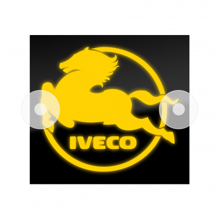 Табличка светодиодная 14x15 (желтая) на лобовое стекло (12v) (IVECO)