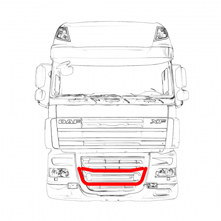 Кенгурятник 2-х составной для DAF 105 D017