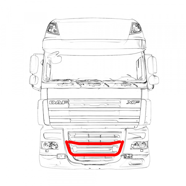 Кенгурятник 2-х составной для DAF 105 D017