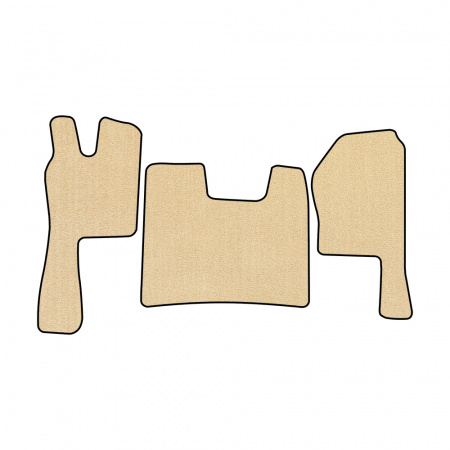 21-Коврики ворсовые SCANIA R  -(ABTC 3 коврика. АТ) (UPP-6 (Бежевый) кант Черный)