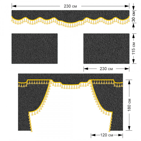 Комплект автоштор для MAN TGA XXL