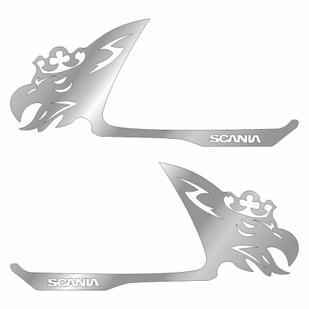 93 Накладки нержавеющая сталь На ручки дверей SCANIA 6 серия R, G, S