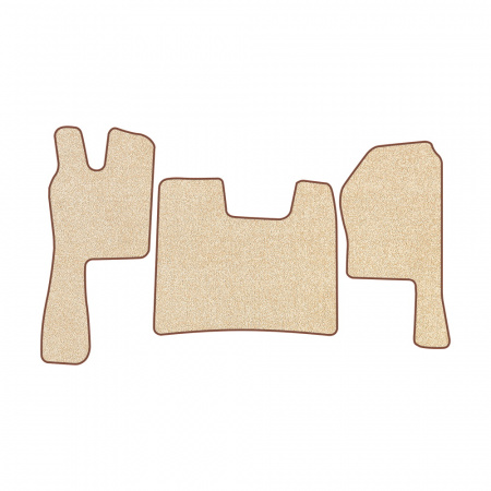 21-Коврики ворсовые SCANIA R  -(ABTC 3 коврика. АТ) (UPP-8 (Бежевый) кант Коричневый)