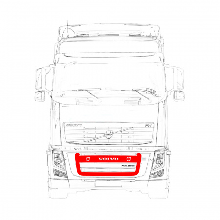 Кенгурятник с надписью для VOLVO FH3 V017