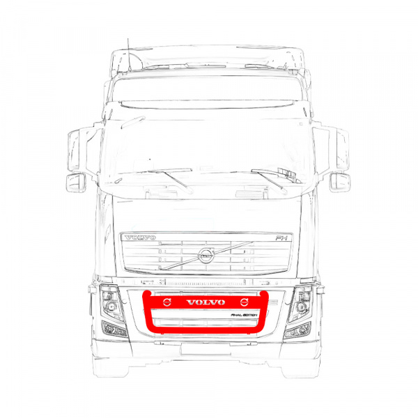 Кенгурятник с надписью для VOLVO FH3 V017