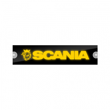 Табличка светодиодная 10x50 (желтая) на лобовое стекло (24v) (SCANIA)