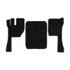 12-Коврики ворсовые VOLVO FH после 2009г -(АВС 3 коврика. МТ) (Фортуна (Черный) кант Коричневый)