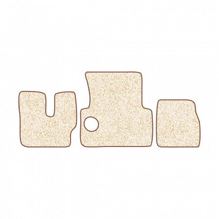 33-Коврики ворсовые MAN F-2000 Commandor -(АВС 3 коврика. МТ) (Фортуна (Бежевый) кант Коричневый)