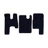 38-Коврики ворсовые MAZ EURO (Простор) -(АВС 3 коврика. МТ) (Карлайт (Синий) кант Черный)