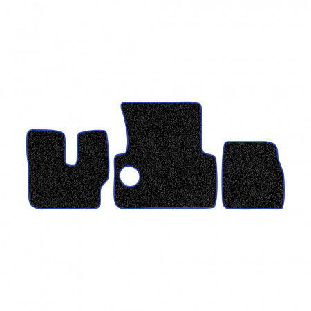 33-Коврики ворсовые MAN F-2000 Commandor -(АВС 3 коврика. МТ) (Фортуна (Черный) кант Синий)