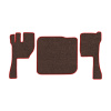 11-Коврики ворсовые VOLVO FH до 2009г -(АВС 3 коврика. МТ) (UPP-8 (Коричневый) кант Красный)