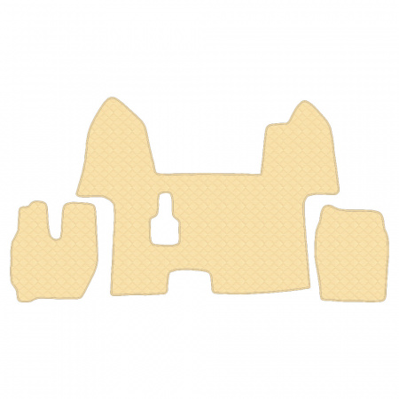 7.6 Коврики стёганные IVECO STRALIS 2010-2016г (узкая кабина )  (Классик Бежевый)