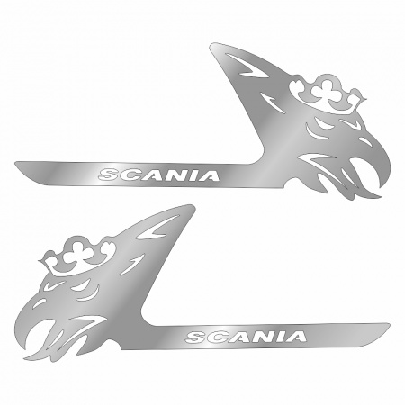 14 Накладки нержавеющая сталь Ручки - грифоны SCANIA 5 серия