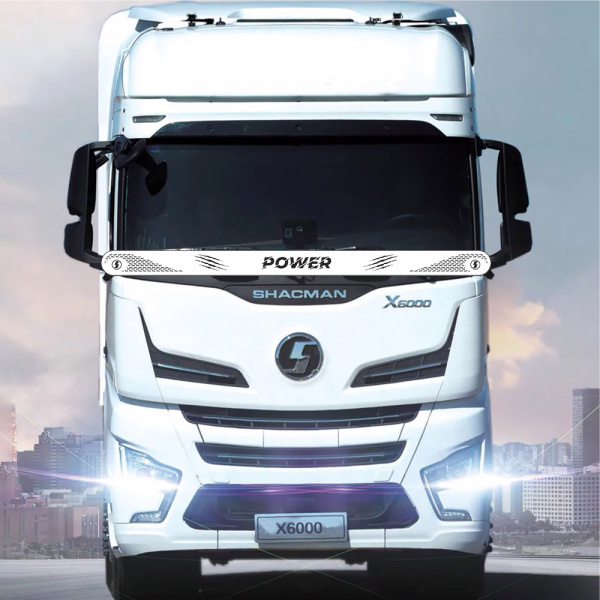 Защита лобового стекла для SHACMAN X6000 (нерж. сталь, прямые углы)