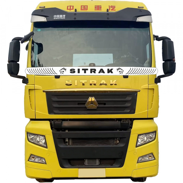 Защита лобового стекла для Sitrak C7H от 2022г.в. (нерж. сталь, косые углы)