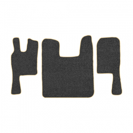 67-Коврики ворсовые SCANIA 124 (после 2010г) -(ABTC 3 коврика. АТ) (UPP-8 (Графит) кант Бежевый)